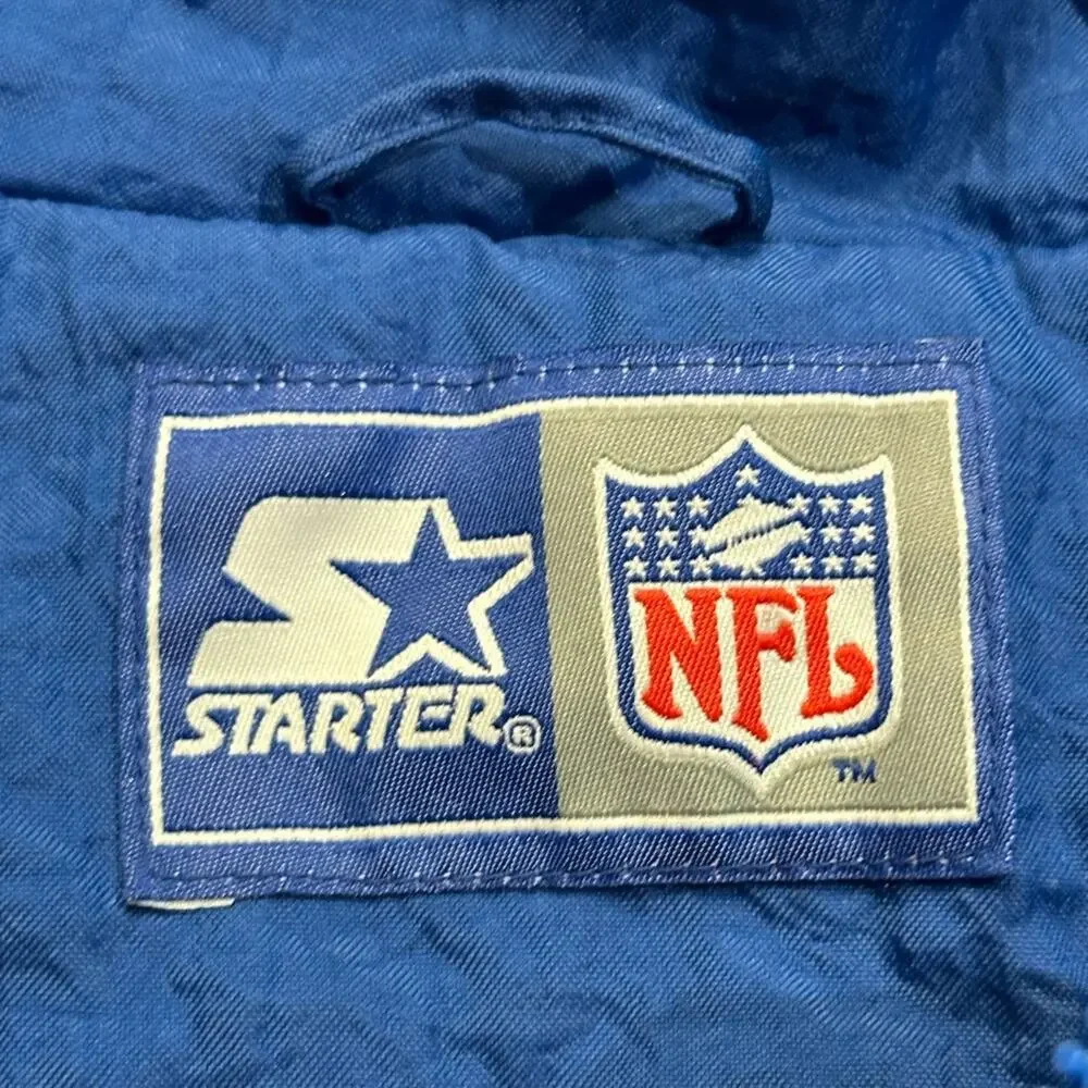 Starter Dallas Cowboys Blue and Gray Insulated Quarter Zip Jacket/Coat XXL - Picture 12 of 13